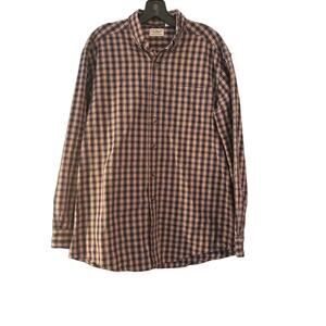 LL Bean Mens Plaid Shirt Heavyweight M Cotton Casual Button Up Long Sleeve